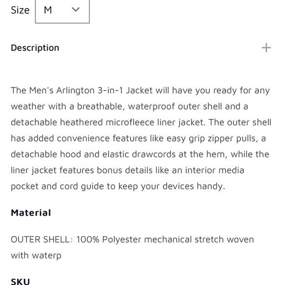 Trimark jacket 3 in 1 for men , black in Medium size - Picture 5 of 10